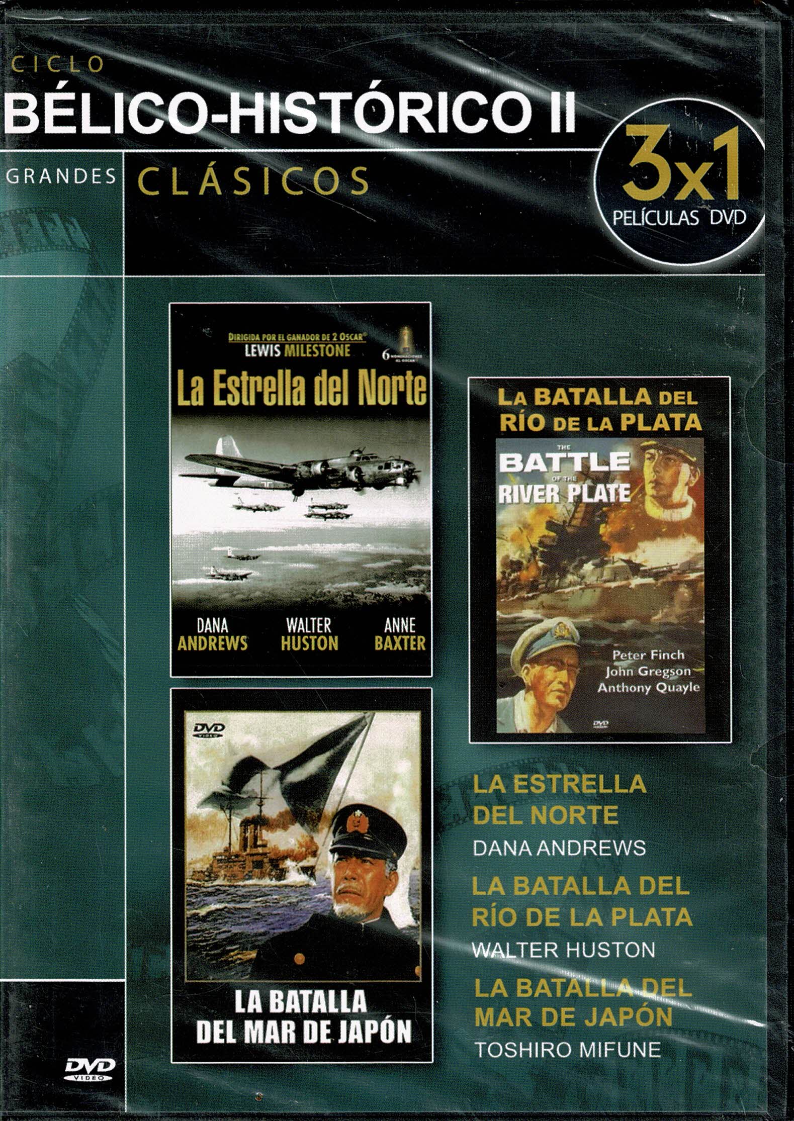La Estrella del Norte (1943) / La Batalla del Río de la Plata (1956) / La Batalla del Mar de Japón (1969)  / 3X1