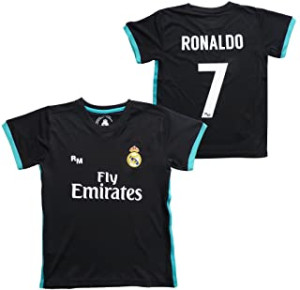 CAMISETA 2ª EQUIPACION REAL MADRID REPLICA OFICIAL 2017-2018- JR- RONALDO Nº 7 - TALLA 12 Años