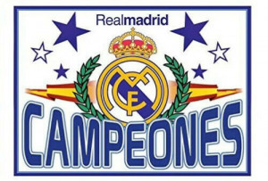 Bandera Real Madrid (Campeones 150 x100 Poliestes)
