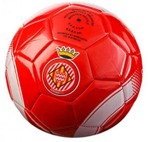 Balón Girona FC Rojo Oficial , Unisex niños, Rojo,