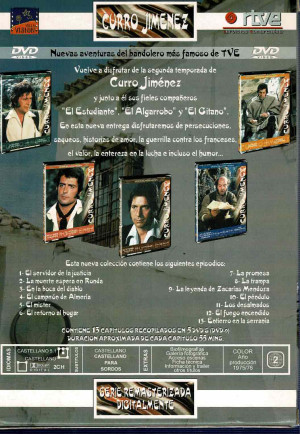 Curro Jiménez (Serie de TV) 5 DVD (1975/76)2 Temporada.