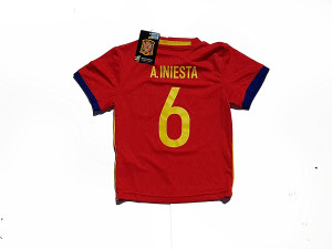 Camisetas RFEF Roja Talla  14  Años   Iniesta   nº15   16/17