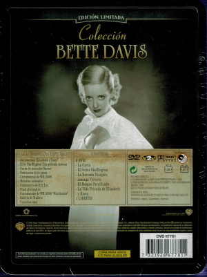 Pack Colección Bette Davis Edición Limitada 6DVD - La Carta 1940- El Señor Skeffington 1944 -La Extraña Pasajera 1942- Amarga Victoria 1939- El Bosque Petrificado 1936 -La Vida Privada de Elizabeth y Essex 1939 .