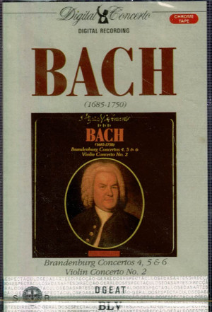 BACH  (1685-1750) Brandenburg Concertos 4, 5, 6  - Violin Concerto Nº 2  (cassette )