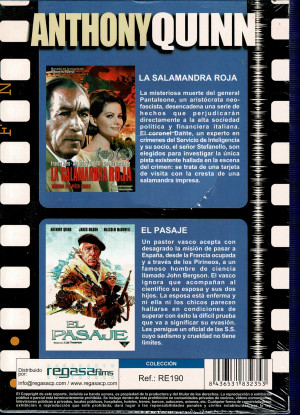 Anthony Quinn , La Salamandra Roja (1981) , EL Pasaje (1979)