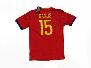 Camisetas RFEF Roja Talla  12 Años  Ramos  nº15   16/17