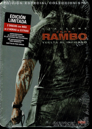 John Rambo Vuelta al Infierno Caja Metalica Edicion Especial Coleccionista 2 dvd Más de 2 horas Extras
