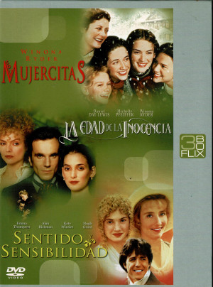 Mujercitas (1994)  , La Edad de la Inocencia (1993) , Sentido y Sensibilidad (1995) , pack 3 dvd